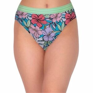 NOBO Floral High-Waist Brief with Green Band